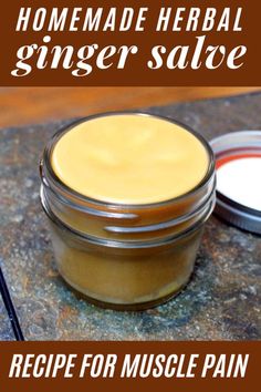 Ginger salve recipe for sore muscle relief. Natural pain remedy for relief of sore muscle pain. This homemade ginger salve recipe is great for helping to relax and soothe sore muscles. Plus it's the perfect alternative if you're allergic or sensitive to capsicum and can't use cayenne pepper. Ginger Salve, Homemade Salve Recipes, Pain Relief Salve, Homemade Salve, Magia Das Ervas, Ginger Essential Oil