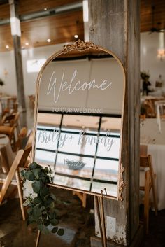 a sign that says welcome to your wedding