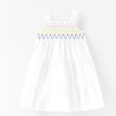 Cutest Zara Smocked , Colorful Poplin Dress, Brand New With Labels, Pet And Smoke Free House Summer Dress With Smocked Bodice For Playdate, Sleeveless Dress With Smocked Back For Playdate, Cute Multicolor Smocked Dress For Summer, White Casual Sundress For Playtime, White Ruffled Sundress For Playdate, White Dress With Smocked Cuffs For Playtime, Cute Multicolor Smocked Dress For Spring, White Smocked Dress For Playtime In Spring, Summer Smocked Dress With Ruffles For Playdate