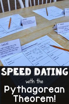 speed dating with the py thagorean theory and other activities for students