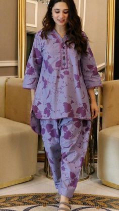 2 Piece Printed Suit Design, Pakistani 2 Piece Dress, Printed 2 Piece Outfit Pakistani, Printed Dress Designs Pakistani, Printed Frock Design, Cord Set