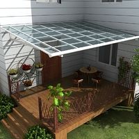 a small house with a deck and glass roof