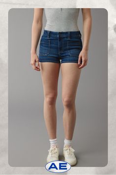 Next Level Stretch/Our softest, stretchiest, never-loses-its-shape denim/Won't bag out. Ever./Dark wash/Patch pockets/These shorts are Real Good: Made with the planet in mind & a promise to continue to do better. Stretch Jean Shorts With Pockets In Medium Wash, Stretch Denim Utility Bottoms, Casual Medium Wash Jean Shorts With Patch Pockets, Fitted Medium Wash Shorts With Pockets, Fitted Dark Wash Jean Shorts With Pockets, Medium Wash Jean Shorts With Patch Pockets, Medium Wash Denim Jean Shorts With Patch Pockets, Mid-rise Medium Wash Jean Shorts With Hip Pockets, Mid-rise Jean Shorts With Hip Pockets In Medium Wash