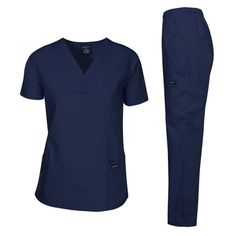 Dagacci Medical Uniform Scrub Unisex Set, Woman and Man Classic Fit V-Neck Top, Three Side Cargo Pockets Pants. Dagacci Uniform is committed in delivering quality medical uniforms to you. We value our customers and continue to strive to meet the your needs. ;We take pride in our quality and our service and we continue to provide total customer satisfaction. Size: L.  Color: Blue.  Age Group: adult. Scrubs Walmart, Scrubs Nursing Uniforms, Scrub Suit, Scrubs Medical, Gentlemen Wear, Hospitality Uniform, Mens Scrubs, Uniform Pants, Pockets Pants