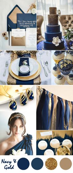 blue and gold wedding color scheme