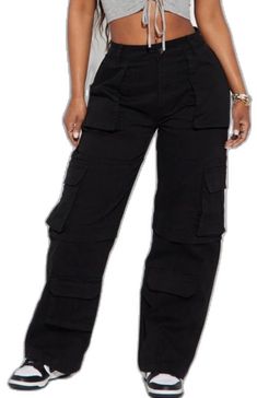 Cargo Pants Color, Black Cargo Pants, Black Cargo, Pants Color, Track Pants, Cargo Pants, Fashion Nova, High Rise, Track