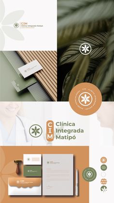 the logo and business card design for clinic integada matipo