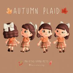 Animal Crossing Fall Outfit Codes, Acnh Thanksgiving Clothes, Acnh Thanksgiving Designs, Acnh Fall Clothes, Animal Crossing Fall Outfits, Animal Crossing Dress Design, Acnh Outfits Ideas, Acnh Avatar, Animal Crossing Outfit Codes