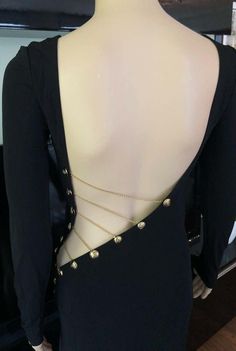 For Sale on 1stDibs - Emilio Pucci Chain Embellished Cutout Open Back Black Evening Dress Gown Black Emilio Pucci long sleeve cutout evening dress with open back featuring gold-tone Black Evening Dress, Gown Black, Dress With Open Back, Black Evening Dresses, Dress Gown, Emilio Pucci, Gorgeous Dresses, Evening Dress, Gowns Dresses