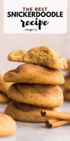 You're less than 30 minutes away from these easy Christmas cookies! This holiday baking recipe for snickerdoodle cookies is a Christmas dessert idea you don't want to miss. Soft and chewy with a crispy cinnamon sugar exterior, these are the BEST snickerdoodles EVER! Homemade Christmas Desserts, Best Snickerdoodles, Best Snickerdoodle Cookies, Easy Christmas Cookies, Molasses Cookies Recipe, Cookie Recipes From Scratch, Cinnamon Sugar Cookies, Holiday Baking Recipes, Snickerdoodle Recipe