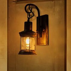 Retro Style Bronze Iron Lantern Wall Light - Single-Bulb Fixture For Restaurant Lighting Restaurant Wall Lights, Paris Room Decor, Iron Lantern, Home Lanterns, Vintage Wall Sconces, Iron Lanterns, Rustic Wall Sconces, Lantern Wall, Metal Hanging Lights