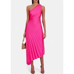 Nwt A.L.C. Delfine One Shoulder Pleated Asymmetrical Dress Condition: Never Worn With Tags Still Attached And No Flaws. Size: 2 Color: Pink Material: Polyester, Elastane Offers Welcome! One Shoulder Maxi Dress, Radiate Confidence, Date Nights, Natural Curves, Special Moments, To Shine, Asymmetric Hem, Model Height, Long Skirt