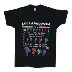 Original 1993 Lollapalooza Festival Tour Shirt. This is a true vintage shirt, not a modern reproduction. Sizes vary so please use measurements for best idea on fit. Front and back graphics. Shirt is in good condition, hole on front, no stains. This shirt comes laundered and ready to wear. Cheap Festival Letter Print T-shirt, Cheap Graphic Design T-shirt For Music Festival, Music Festival Tshirts, 90s Style Festival Tops With Graphic Print, Festival Merch, Graphics Shirt, Festival Shirts, Vintage Clothing Men, Kansas City Mo