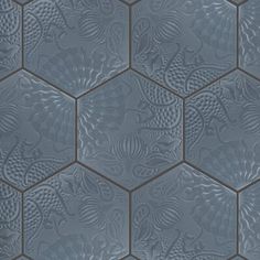 an image of a tile pattern that looks like hexagonal tiles