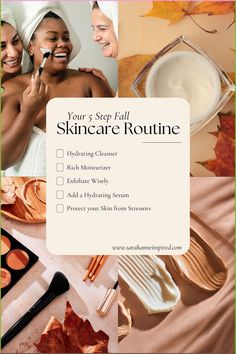 Here is the easiest fall skincare routine to keep your skin glowing and healthy when the weather gets cooler. Explore our top fall skincare tips for hydration and protection. Embrace those cozy fall skincare vibes with clean beauty ingredients that soothe and nourish. fall skincare made easy. Autumn Skincare Tips, Fall Skincare Tips, Skincare Vibes, Skincare Routine Tips, Best Hydrating Serum, Fall Skincare Routine, Seasonal Skincare, Fall Skincare, Fall Makeup Trend