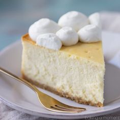 a slice of cheesecake with marshmallows on top