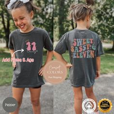 Looking for a high-quality gift shirt? This Comfort Color t-shirt is the best option✨ **Comfort Color 11th Birthday Girl Shirt Girl,Eleven Birthday Shirt Girl,Custom In My 11 Year Old Era Shirt With Name and Age,11 B-day Tshirt** ✨Our designs are original creations✨ ✨We welcome any custom orders you may have. Please message us! ✨ Celebrate your little one's special day with our Comfort Color 6th Birthday Girl Shirt! This custom "In My 6 Year Old Era" shirt features your child's name and age for 6th Birthday Girls, Eleventh Birthday, Lego Birthday, Shirt Girl, Birthday Girl Shirt, 11th Birthday, Girl Shirt, B Day, Comfort Color