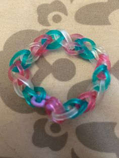 a colorful bracelet on top of a table