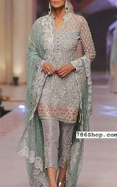 Elegant Self-design Dress For Party, Elegant Party Dress With Self Design, Elegant Dresses For Celebration With Unique Design, Fitted Dress With Sheer Dupatta For Celebration, Elegant Self-design Dresses For Celebration, Elegant Dresses For Celebration, Elegant Green Self-design Dress, Elegant Green Dress With Self Design, Zainab Chottani