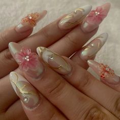 Wow Nails, Girly Acrylic, Summery Nails, Basic Nails, Girly Acrylic Nails, Pretty Gel Nails, Really Cute Nails, Soft Nails, Nail Tattoo