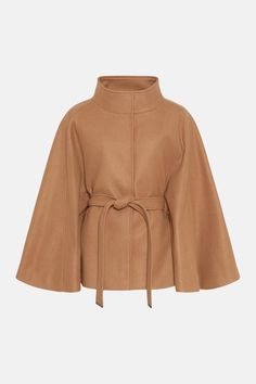 Style: CapeFabric: WoolLength: LonglineNeckline: High NeckSleeve Length: Sleeveless Formal Cape, Cape Coat, Funnel Neck, Quick Delivery, Funnel, Cape, Coats Jackets, Buy Online, Jackets & Coats