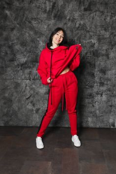 Description: Gorgeous sports pants will warm you in warm weather. Very soft warm knitwear. you fell in love with our sportswear. the fabric is very nice. does not deform. https://www.etsy.com/listing/987235945/womens-hoodie-clothing-plus-size-rad?ref=shop_home_active_4 Material: jersey 98%cotton 2% elastan Material can be ordered The material can be according to your desire. Main material: cotton, viscose or polyester Size can be ordered. See my size chart. The order will be completed within 3 - Sportswear Sweatpants With Drawstring For Loungewear, Stretch Joggers For Winter Loungewear, Stretch Winter Joggers For Loungewear, Sporty Cozy Fit Sweats, Trendy Sweatpants With Ribbed Cuffs For Jogging, Winter Drawstring Sweatpants For Loungewear, Trendy Jogging Sweatpants With Ribbed Cuffs, Sporty Fleece Sweatpants For Workout, Red Athleisure Joggers For Jogging