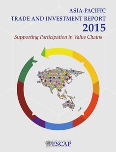 the asia pacific trade and investment report is shown in this cover image, with arrows pointing up