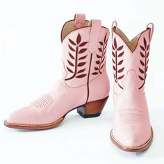 Step out in style with these Pink Brown Vintage Cowgirl Boots. Featuring chunky heels and intricate embroidery, these boots blend classic charm with contemporary flair for a truly standout look. Color: Pink and brown Heel Type: Chunky heel Heel height: 2" / 50 mm approx Shaft height: 8" / 203 mm approx Product measurements were taken using size 8. Please note that measurements may vary by size. Toe: Almond toe Embroidery embellishment Handcrafted US sizing. Fits true to size. Pink Western Snip Toe Boots, Pink Western Boots With Snip Toe, Spring Pink Heeled Boots With Reinforced Heel, Pink Low Heel Boots For Fall, Pink Low Heel Boots For Spring, Pink Western Boots With Round Toe, Pink Western Boots With Pointed Toe, Pink Western Boots For Fall, Pink Round Toe Heeled Boots For Fall