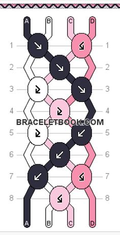 the diagram shows how to draw an interlaced chain with different colors and sizes