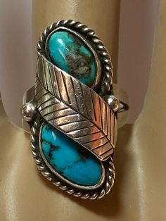 Navajo Turquoise Sterling Ring Sz 7 Jessie Thompson Morenci Stone Mountain 925 Silver Leaves Vintage Jewelry Native Christmas Birthday Gift https://www.etsy.com/listing/1513849970/navajo-turquoise-sterling-ring-sz-7 Antique Turquoise Sterling Silver Ring, Southwestern Sterling Silver Turquoise Ring For Anniversary, Southwestern Silver Turquoise Ring For Jewelry Making, Southwestern Turquoise Jewelry For Anniversary, Antique Untreated Turquoise Jewelry, Southwestern 925 Stamped Jewelry For Anniversary, Southwestern Silver Turquoise Ring Gift, Southwestern Style Silver Turquoise Ring As Gift, Silver Southwestern Turquoise Ring Gift