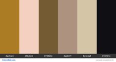 the color palette is brown, black, and beige with different shades to choose from