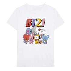 BT21 Colourful Squad Unisex T-Shirt Bt21 Merchandise, The Artist Movie, Bts Bt21, Cartoon T Shirts, Kids Sale, Movie T Shirts, High Quality T Shirts, Soft Style, Workout Tee