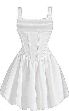 White Sleeveless Corset Dress With Smocked Bodice, White Ruched Corset Dress With Square Neck, White Corset Dress With Ruched Bodice, White Corset Dress With Ruched Bodice And Square Neck, White Strapless Ruched Corset Dress, White Cami, White Corset, Cami Dress, Summer Dresses For Women