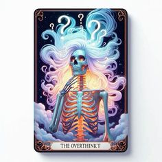 the skeleton tarot card is displayed on a wall