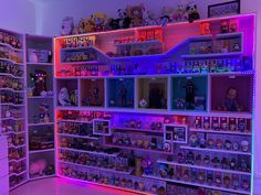 a room filled with lots of toys and lights