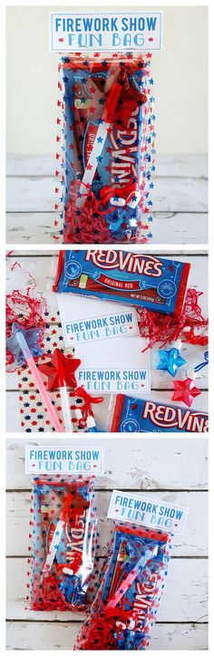 fireworks and fireworks sticks in a bag with the words firework show written on it