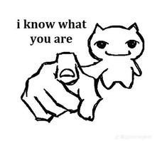 a black and white drawing of a person holding an animal with the caption i know what you are