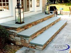 an image of a porch with stone steps