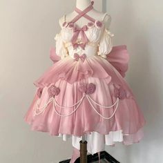 SPECIFICATIONSBrand Name: UVRCOSType: Lolita DressesOrigin: Mainland ChinaCN: HenanSleeve Length(cm): shortMaterial: POLYESTERGender: WOMENSpecial Use: costumesProduction location: Lolita DressProduct performance: Rose Flower DressesScope of use: Pink Princess Dressquality: excellentSize: S:Length 88cm Bust 78-86cm Waist 64-70cm M:Length 90cm Bust 86-94cm Waist 68-74cm LLength 90cm Bust 90-98cm Waist 72-78cm Note All dimensions are measured by hand, there may be 2-3cm deviations. Please note 1 c Pink And Black Aesthetic Outfit, Messy Fashion, Dresses Kawaii, Princess Dress Pink, Pink Princess Dress, Frilly Dress, Frilly Dresses, Rose Dresses, Fashion Board