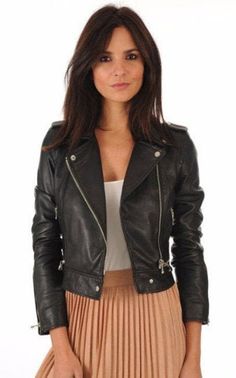 ★For Women's & Girls 100% ✔ Genuine High Quality Lambskin Leather New Designer Cropped Motorcycle Biker Slim fit Leather Jacket Long Sleeve with 2 Wallet pockets Fantastic figure Design Leather Biker Jacket a very Beautiful ♥ attractive look. Perfect for cocktail/ evening parties, nightclub, dance halls, proms, bar, club wear etc. (because Fashion always say look at this) ★ALL SIZES ARE AVAILABLE AS PER SIZES POSTED BELLOW X-SMALL = SMALL = Medium = LARGE = X-LARGE = 2X-LARGE = 3X-LARGE ★We Can Leather Coat Womens, Slim Fit Jackets, Leather Jacket Outfits, Real Leather Jacket, Black Leather Jacket, Leather Jackets Women, Lambskin Leather, Biker Jacket, Leather Coat