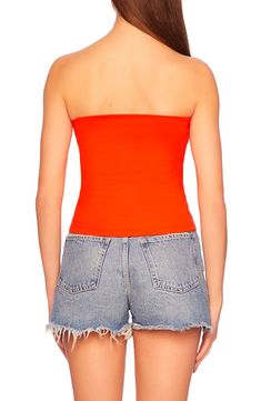 Love to layer in this stretchy tube top that transitions seamlessly from day to night. 4" length Strapless 90% nylon, 10% spandex Hand wash, dry flat Made in the USA of imported fabric Spring Stretch Tube Top With Built-in Bra, Summer Tops With Seamless 4-way Stretch, Stretch Strapless Crop Top For Summer, Fitted Bandeau Elastane Crop Top, Strapless Nylon Tops For Night Out, Strapless Stretch Tank Top For Night Out, Strapless Stretch Elastane Crop Top, Strapless Nylon Tops For Summer, Spring Bandeau Nylon Top