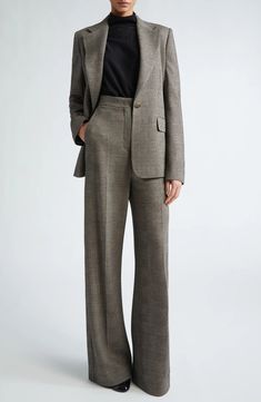 2024 Women's Business Suit Fashion - Brunette from Wall Street Wool Suit Women, Wool Suits For Women, Women's Suits Formal, Winter Formal Suits For Women, Workwear Suits Women, Fall Suits Women, Women In Suits Business, Elegant Wool Suits For Office, Women's Formal Suit