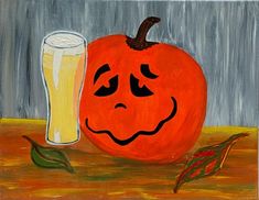 pumpkin Sip And Paint Pumpkins, Pumpkin Paint And Sip Party, Halloween Sip And Paint