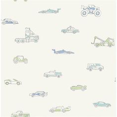 FA40302 Cars Playdate Adventure Wallpaper Adventure Branding, Traffic Jam, Roll Paper, Color Palette Bright, W Wallpaper, Happy Trails, Tiny Dancer, Nursery Wallpaper, Grey Wallpaper