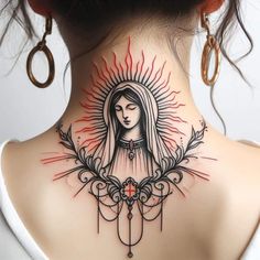 Mother Of God Tattoo, Tattoo Buddha, Crucifix Tattoo, God Tattoo, Engraving Tattoo, Man Tattoo