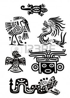 an image of native art in black and white