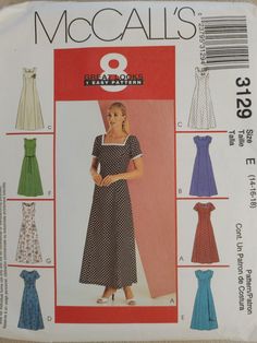 a woman's dress and top sewing pattern