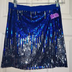 New! Shimmery Royal Blue And Silver Sequins Pop In This Stretchy Miniskirt. Bundle With Other Items In My Closet To Save On Shipping. Get It Before It’s Auctioned In My Live Shows Or Follow Me To Attend A Live Show. Find And Like My Live Show Post In My Closet To Get Notifications Of My Live Shows. Punk Skirt, Camo Mini Skirt, Y2k Mini Skirt, Brocade Skirt, Festival Chic, Silver Skirt, Camo Skirt, Silver Shorts, Sequin Mini Skirt