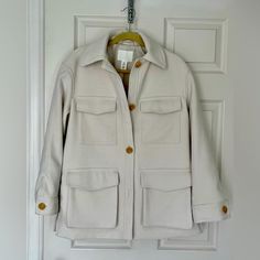 Perfect Oversized Transitional Jacket To Take You Into The Spring. Never Worn Transitional Jacket, H&m Jackets, H&m, Jackets & Coats, Jackets For Women, Cream, Women Shopping, Color