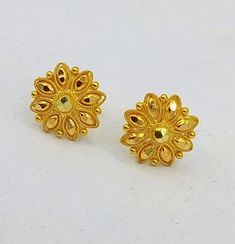 Indian traditional design handmade fabulous flower design 22 k | Etsy Traditional Gold Flower-shaped Earrings, Traditional Yellow Gold Flower-shaped Earrings, Gold Flower-shaped Earrings For Festive Occasions, Traditional Gold Flower Earrings For Festivals, Traditional Gold Flower Earrings For Festive Occasions, Traditional Flower-shaped Earrings, Traditional Flower Earrings For Festive Occasions, Traditional Gold Flower Earrings For Formal Occasions, Traditional Gold Flower Earrings